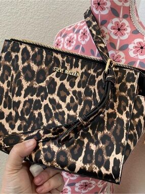 Steve Madden Leopard Print Shoulder Bag in Brown and Black